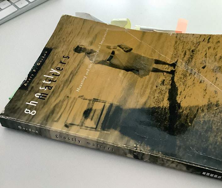 Photograph of the book Ghostly Matters by Avery Gordon